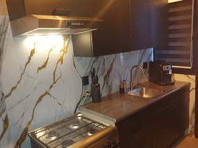 PVC Marmer Paneel White Gold Glans 260x122x0,3cm