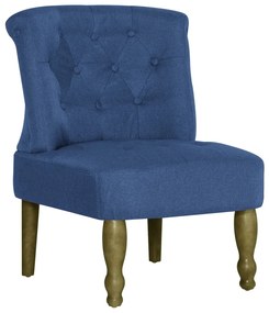 vidaXL Franse stoel stof blauw