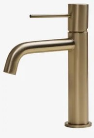 Kraan Voor Wastafel In Messing Orveta Geborsteld Goud & ↑20 Cm - Sklum