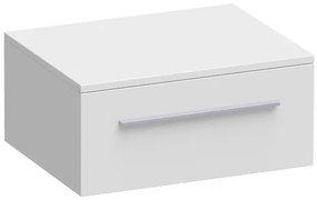 BRAUER Sharp Wastafelonderkast - 60x46x27cm - 1 softclose lade - zonder greep - zonder sifonuitsparing - topblad MDF - mat wit 1505