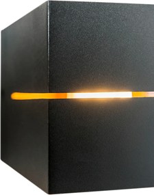 Smart wandlamp zwart met goud 9,7 cm incl. Wifi G9 - Transfer Groove