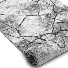 Vloerbekleding modern COZY 8873 Cracks Gescheurd beton - Structureel,  twee poolhoogte , donker grijskleuring