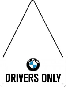 Metalen wandbord BMW - Drivers Only, (20 x 10 cm)