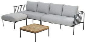 4 Seasons Outdoor Figaro 4-persoons loungebank Tuinbank   antraciet weerbestendig