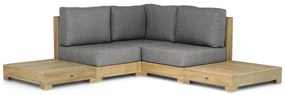 Loungeset 2 personen Teak Old teak greywash Santika Furniture Santika