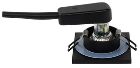 Set van 6 Moderne badkamer inbouwspot zwart - Doku