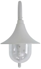 vidaXL Tuin wandlamp E27 42 cm aluminium wit