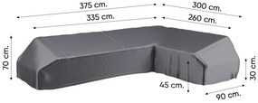 Platinum Aerocover platform loungesethoes 375x300 cm - Rechts