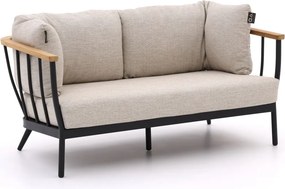 Loungebank Tuin Apple Bee | Aluminium | 2 personen | Tuinbank Natural Teak/Beige/Zwart | 150cm | Incl. kussens | Kees Smit Tuinmeubelen