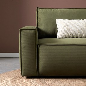 Tweepersoons Slaapbank Ribstof Groen