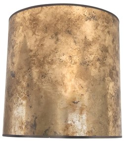 Lampenkap brons 40/40/40 met gouden binnenkant cilinder / rond
