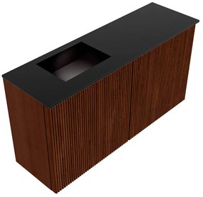 Mondiaz Joya 80cm toiletmeubel ruby met wastafel faye links zonder kraangat urban