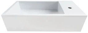 MD Interior Eden toiletmeubel zwart mangohout rechts met solid surface fontein rechts