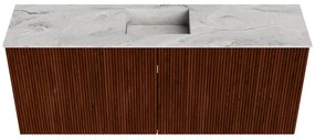 Mondiaz Joya DLux 100cm toiletmeubel ruby met wastafel faye midden 1 kraangat glace