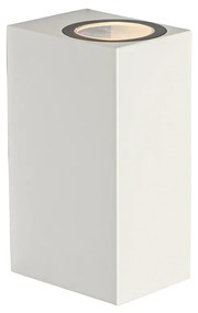 Moderne buiten wandlamp wit kunststof 2-lichts - Baleno