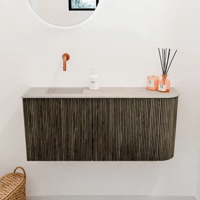 Mondiaz Joya DLux 90cm toiletmeubel ronding rechts shadow met wastafel faye links zonder kraangat opalo