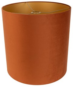 Stoffen lampenkap oranje met gouden binnenkant 40/40/40 Modern cilinder / rond rond