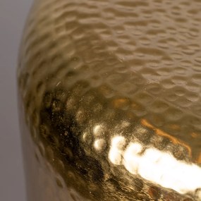 Dutchbone Cave Gouden Bijzettafel Met Amber Glas - 35 X 35cm.