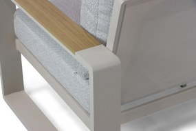 Stoel en Bank Loungeset 5 personen Aluminium/Polywood (teakfinish) Taupe  Lifestyle Garden Furniture Lezo