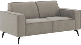 Goossens Hoekbank Hercules grijs, microvezel, 2-zits, modern design
