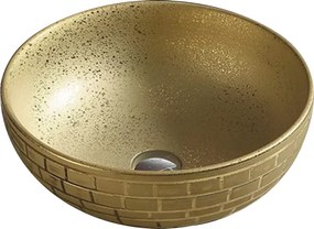 Mexen Briana opbouwwastafel 40 x 40 cm, goud - 22064052