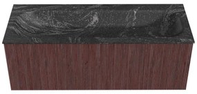 Mondiaz Kurve-dlux 120cm badmeubel ruby met 1 lade en wastafel big large midden zonder kraangat lava