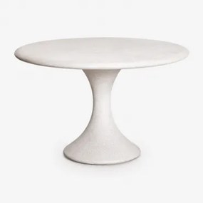 Ronde Eettafel Ø120 Cm In Cement Eloria Lichtgrijs - Sklum