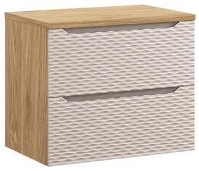 Comad Ocean Beige badmeubel 70cm met 2 lades en wastafelblad