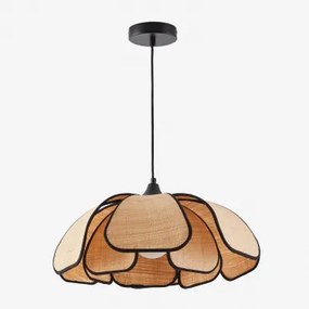 Vidson Hanglamp Ø50 Cm Raffia Natuurlijk - Zwart - Sklum