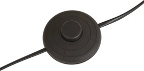 Vloerlamp zwart met beige papieren kap 50/50/25 - Simplo