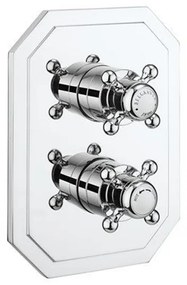 Crosswater Belgravia douchekraan - inbouw - Thermostatisch - zonder inbouwdeel - 2 functies - chroom BLCB1500LBPC