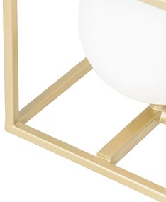 Design tafellamp goud met wit glas - Aniek Design G9 vierkant Binnenverlichting Lamp