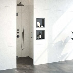 BRAUER Void nisdeur helder glas 60x200 omkeerbaar incl. glascoating PVD gunmetal geborsteld GS-VON1H60200GM