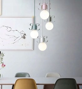 Hangende enkele NARNI grijze plafondlamp