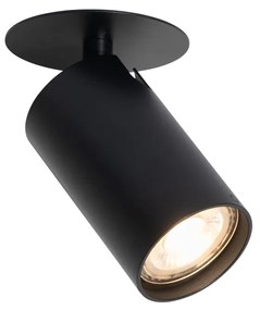 Moderne inbouwspot zwart GU10 50mm - Chels