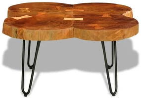 vidaXL Salontafel 4 boomstammen 35 cm massief sheeshamhout