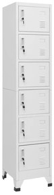 vidaXL Lockerkast 38x40x180 cm staal lichtgrijs