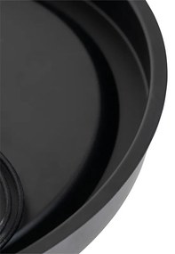 Klassieke plafondlamp zwart met opaal glas 35 cm IP44 - Nohmi