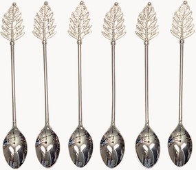 Hoogglans gepolijste koffielepels Leaf, 6-delig