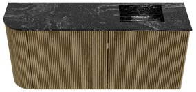 Mondiaz Joya DLux 90cm toiletmeubel ronding links dusk met wastafel faye rechts 1 kraangat lava