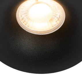 Set van 12 inbouwspots zwart GU10 50mm - Gijs Modern GU10 rond Binnenverlichting Lamp