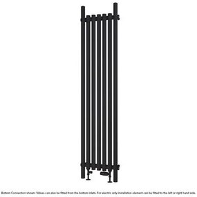 Eastbrook Lambourne horizontale radiator 40x180cm 888W zwart mat