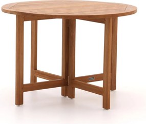Inklapbare tafel Sunyard | Rond | Tuintafel Teakhout | Ø110cm | 4 personen | Kees Smit Tuinmeubelen