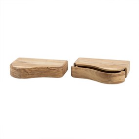 2x Hangend Nachtkastje Organische Vorm - 40x25x8cm.