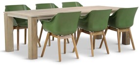 Tuinset 6 personen 240 cm Kunststof Groen Hartman Sophie