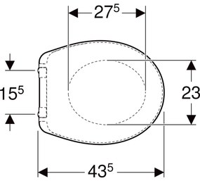 Geberit Bastia closetzitting met deksel Top-fix wit