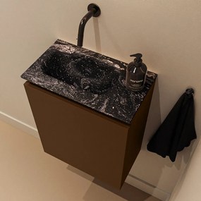 Mondiaz Ture DLux toiletmeubel 40cm rust met wastafel lava links zonder kraangat