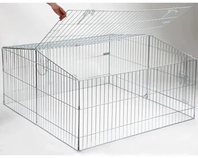 Kerbl Buitenren voor huisdieren Easy metaal zilverkleurig 82845