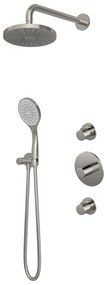 Hotbath Buddy IBS12 inbouw regendouche 30cm met 3 standen handdouche en glijstang geborsteld nikkel