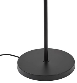 Design vloerlamp zwart met smoke glas - Domo